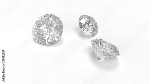 レンダリングされたダイアモンド　CG