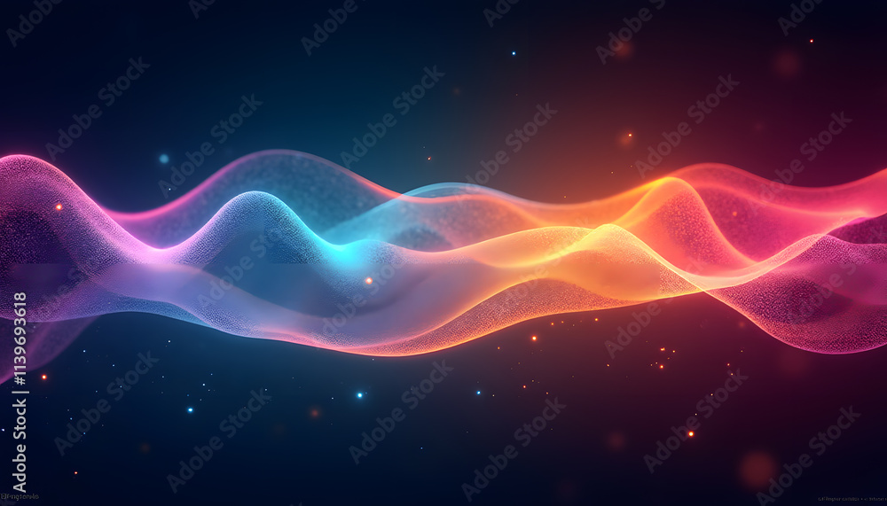 Fototapeta premium Dynamic Color Spectrum Waves Reflecting Diverse Minds