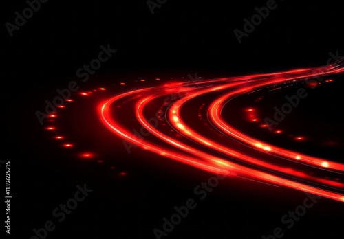 Abstract Red Light Trails S...