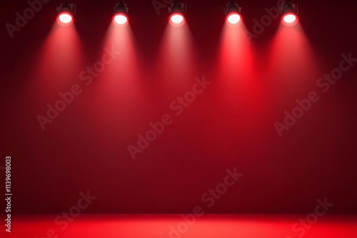 Red Stage Lights Illuminate...