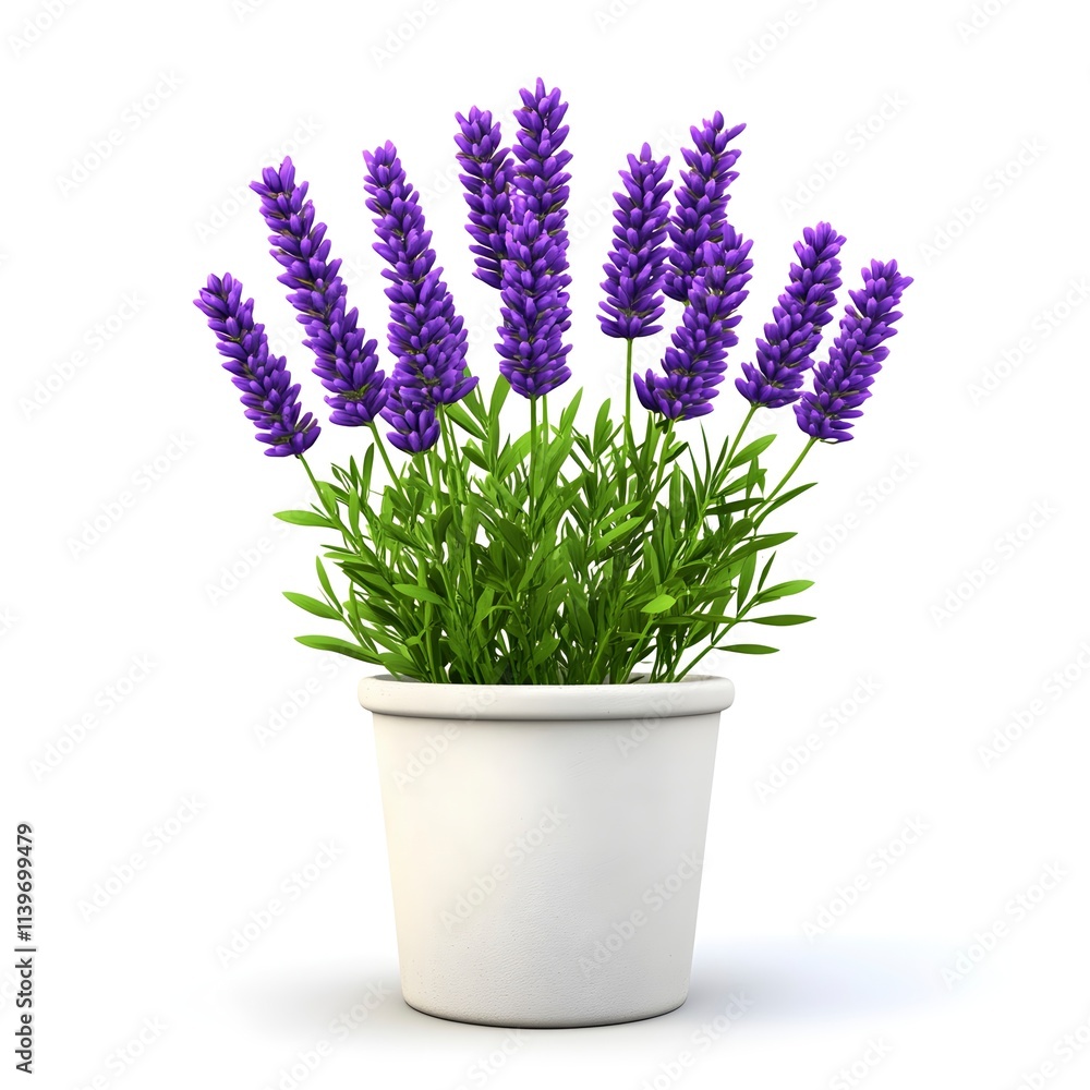 Elegant Lavender Plant in White Ceramic Pot, Vibrant Purple Blossoms and Green Leaves, Minimalist Floral Decor, Fresh and Calming Botanical Arrangement for Home Interior Design Elegant Lavender Plant in White Ceramic Pot, Vibrant Purple Blossoms and Green Leaves, Minimalist Floral Decor, Fresh and Calming Botanical Arrangement for Home Interior Design