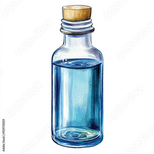 Wallpaper Mural Vial watercolor clipart illustration Torontodigital.ca