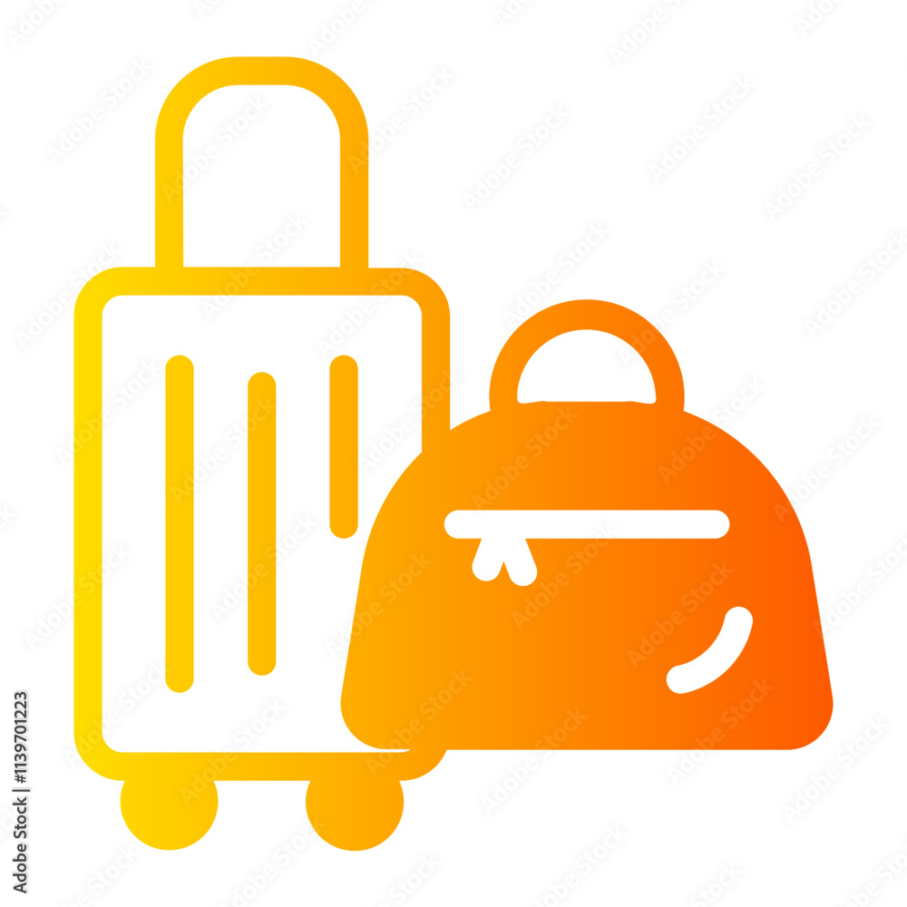 suitcase gradient icon suitcase gradient icon