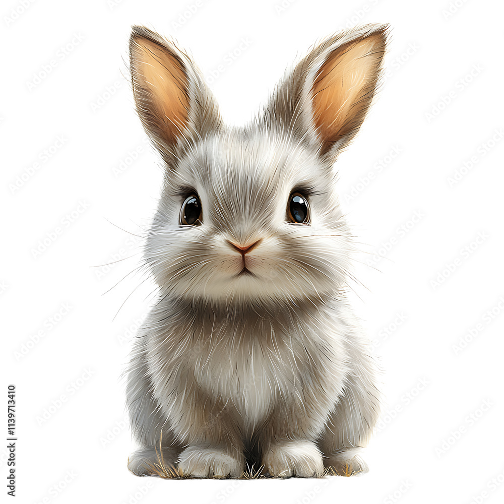 Adorable rabbit art illustration design isolated on transparent background Adorable rabbit art illustration design isolated on transparent background