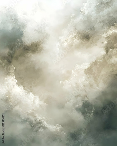 Cloudscape: Abstract Art, Grey Hues, Dreamy