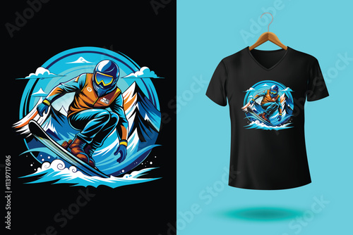 Snow winter sports tshirt design