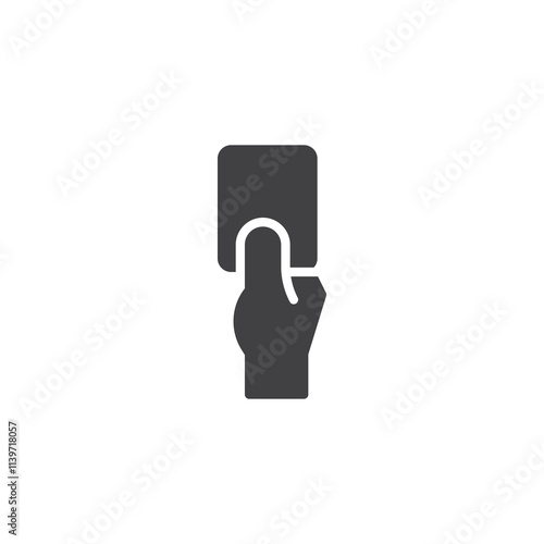 Soccer penalty card vector icon.