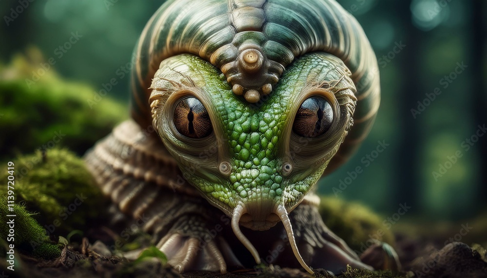 Alien with Snail-Like Features Alien with Snail-Like Features