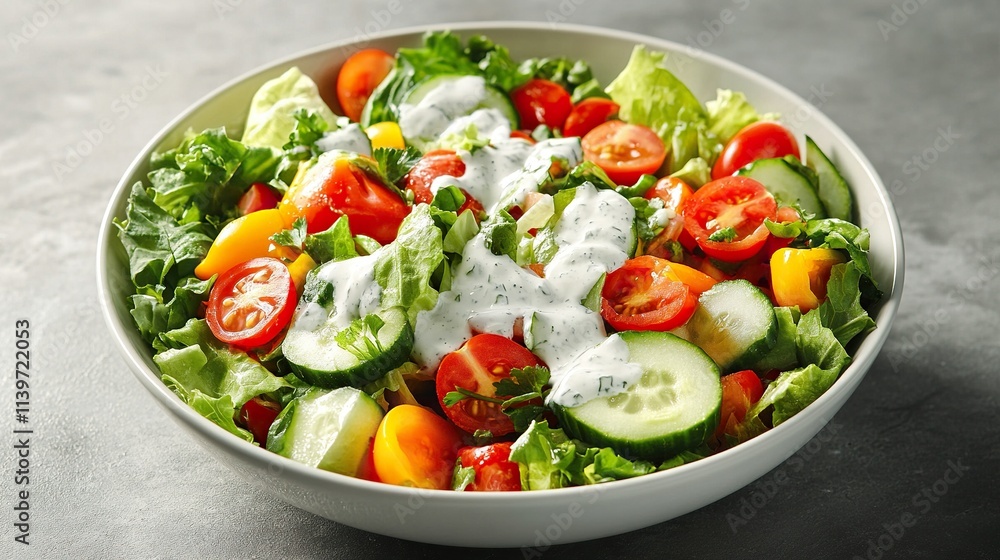 Fresh vegetable salad in a bowl. Fresh vegetable salad in a bowl.