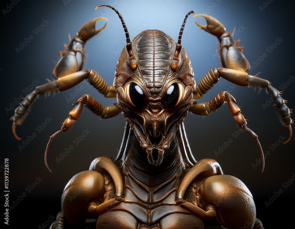 Fototapeta premium Alien with Scorpion-Like Features