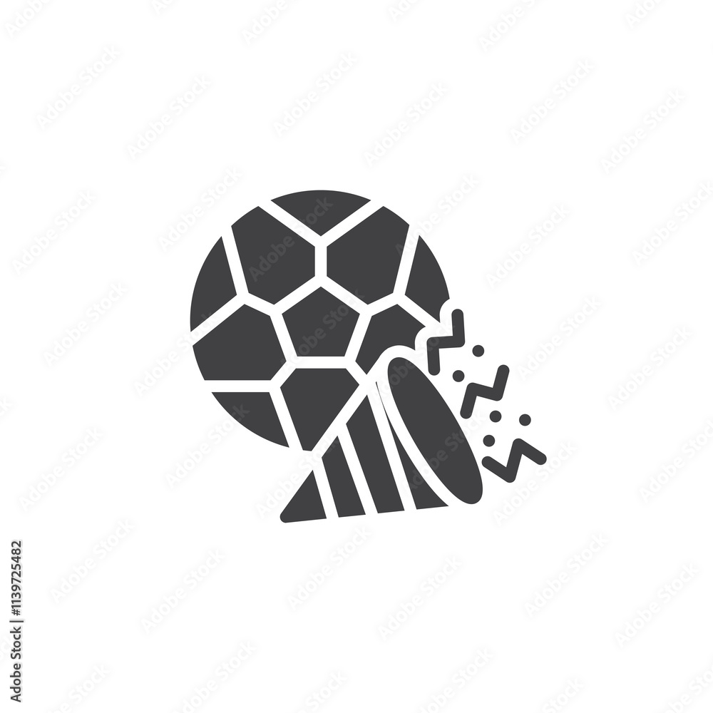 Obraz premium Soccer Goal Celebration vector icon