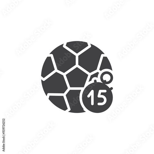 Football extra time vector icon