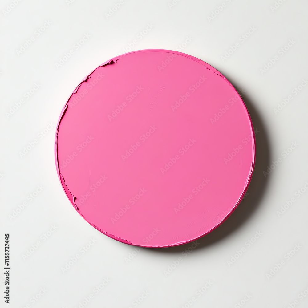 Obraz premium Vibrant pink circular panel with a smooth texture, ideal for graphic design projects.