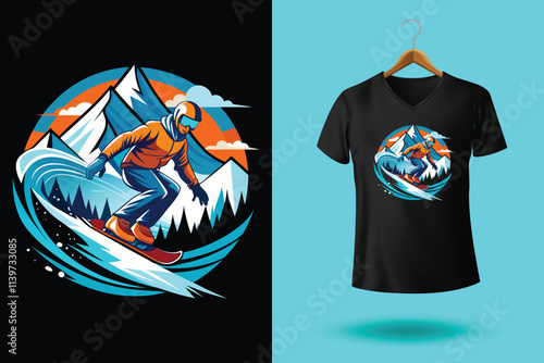 Snow winter sports tshirt design