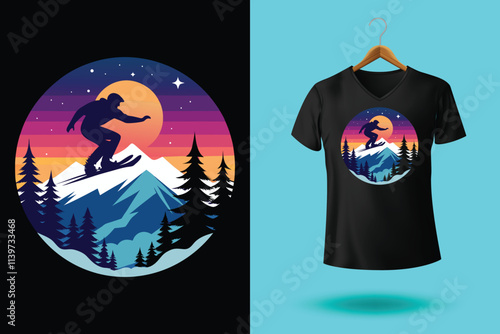 Snow winter sports tshirt design