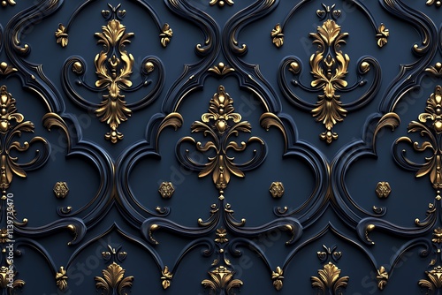 Wood craft Thai classic pattern in temple