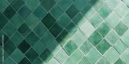 Wallpaper Mural Interior banner design featuring jade tile edges and contrasting empty space for creative use Torontodigital.ca