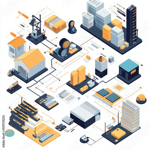 Detailed Illustration of Operational Infrastructure and Workflow Processes