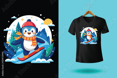 Snow winter sports tshirt design