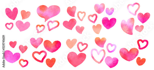 Konstfotografi 水彩　手書き　たくさんのハート　LOVE