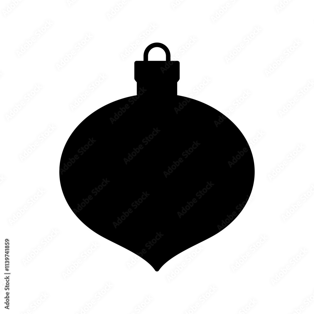 Fototapeta premium Christmas ball icon vector. christmas toy illustration sign. new Year symbol.