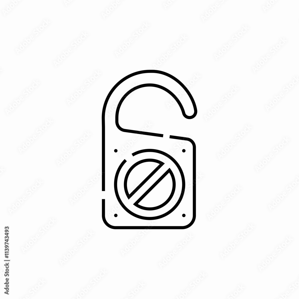 do not disturb door handle icon sign vector do not disturb door handle icon sign vector