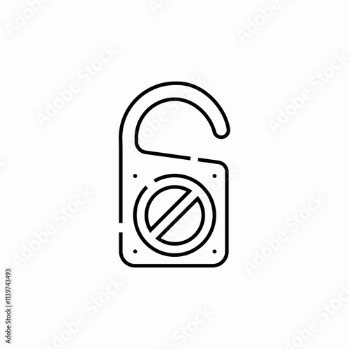 do not disturb door handle icon sign vector