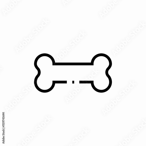 dog food bone icon sign vector