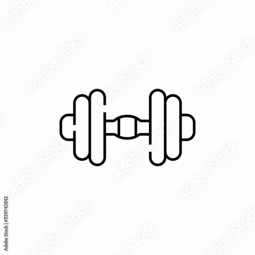dumbbell gym icon sign vector