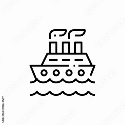 ship sea icon sign vector