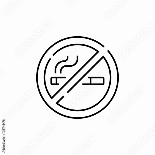 smoking prohibited icon sign vector