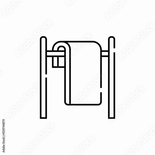 towel hanger icon sign vector