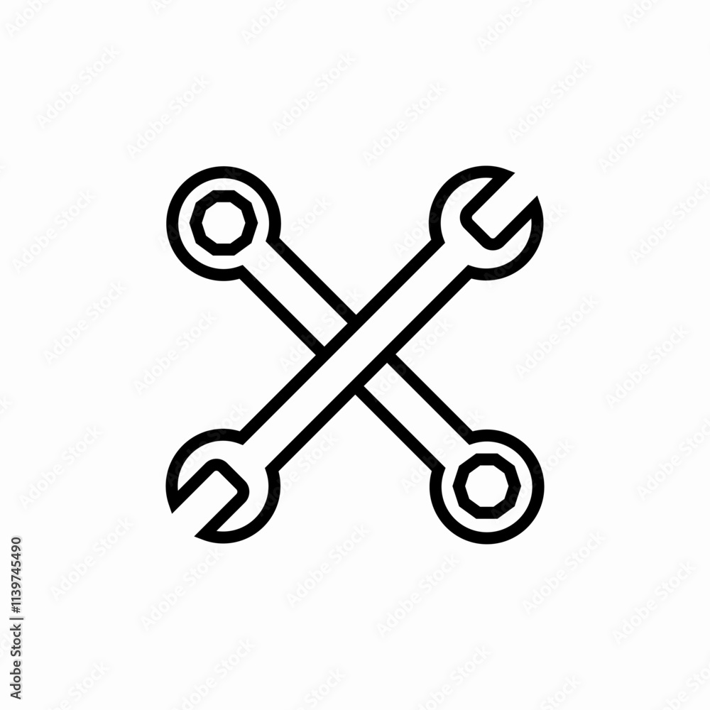 wrench service icon sign vector wrench service icon sign vector