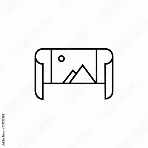wide photo icon sign vector