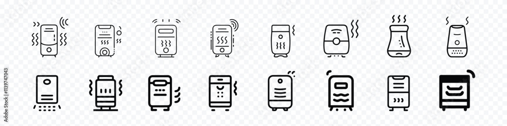 air purifier icon, humidifier icon, air purifier icon set, Air purifier outline vector icon. Thin line black air purifier icon air purifier icon, humidifier icon, air purifier icon set, Air purifier outline vector icon. Thin line black air purifier icon