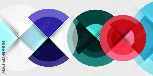 Target circle geometric abstract shapes. Vector Illustration For Wallpaper, Banner, Background, Card, Book Illustration, landing page