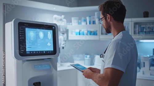 Wallpaper Mural Healthcare Professional Using AI-Powered Diagnostic Technology Torontodigital.ca