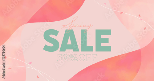 春のセール広告素材 