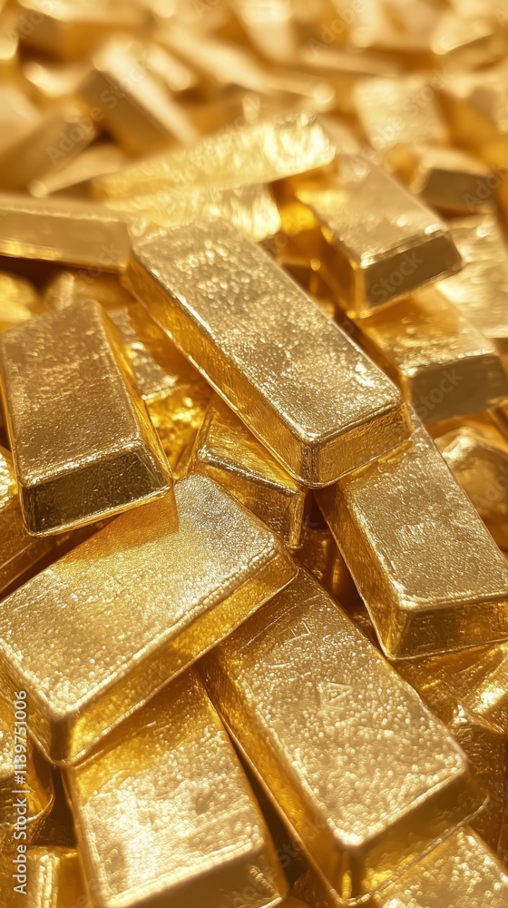 A pile of gold bars bokeh A pile of gold bars bokeh