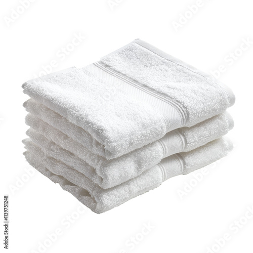Soft White Stacked Towels for a Luxurious Bathroom