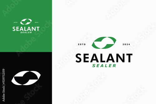 creative eco sealant symbol logo vector design template. silhouette initial S icon logo design vector ideas for sealer, epoxy, and waterproofing business