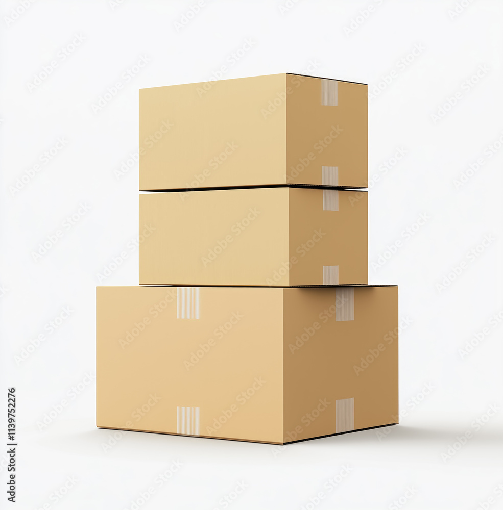 Three boxes stacked on top of each other