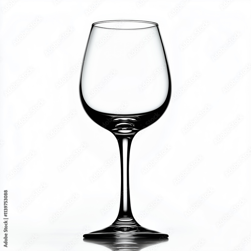 Wine glass is shown in a white background Wine glass is shown in a white background