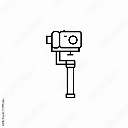 extreme camera holder icon sign vector