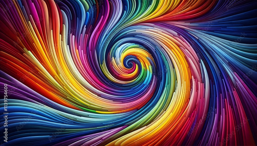 Fototapeta premium Colorful Abstract Swirl with Artistic Light Effects