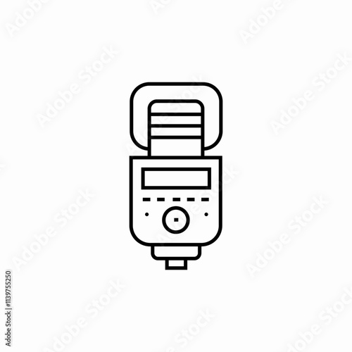 on camera flash light icon sign vector