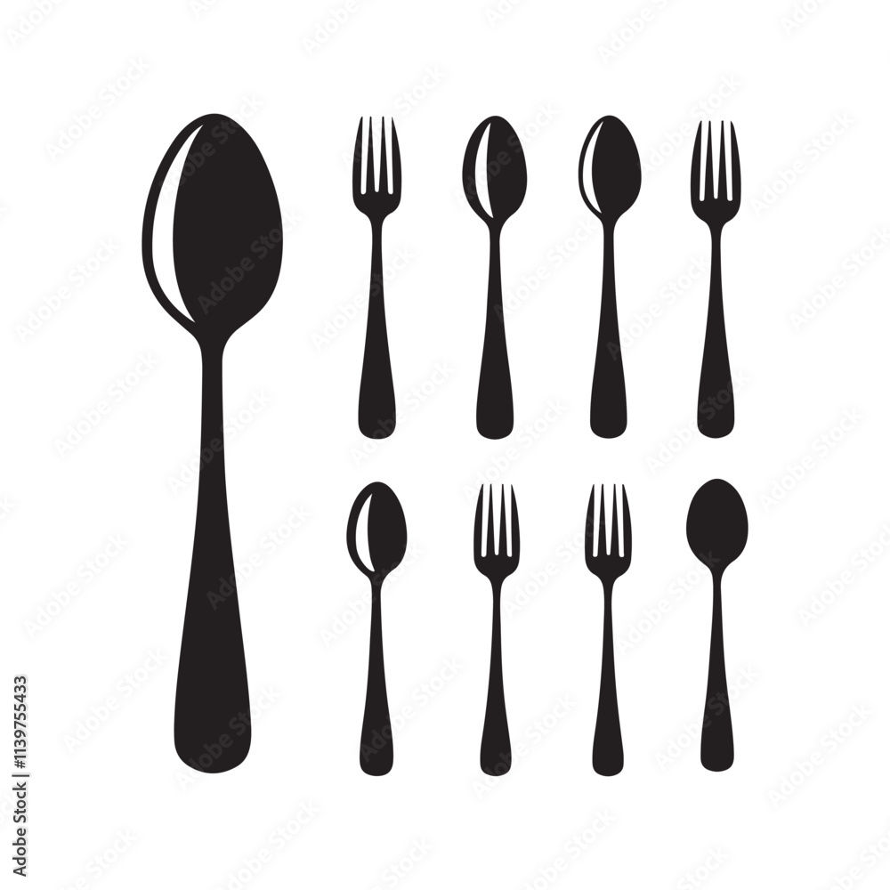 spoon and fork spoon and fork