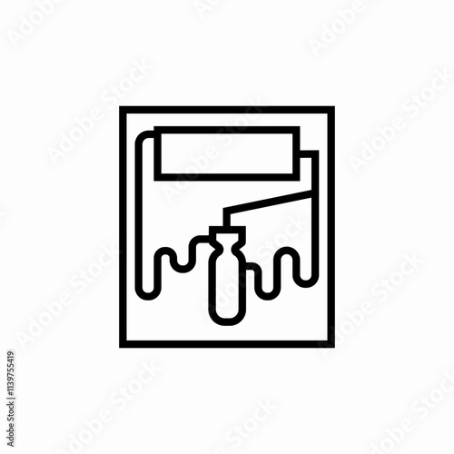 painting roller icon sign vector