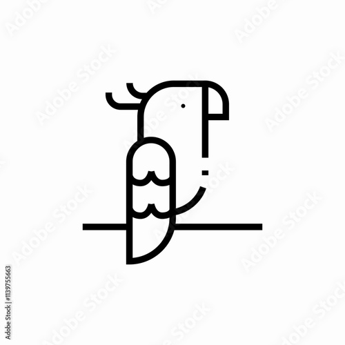 parrot bird icon sign vector