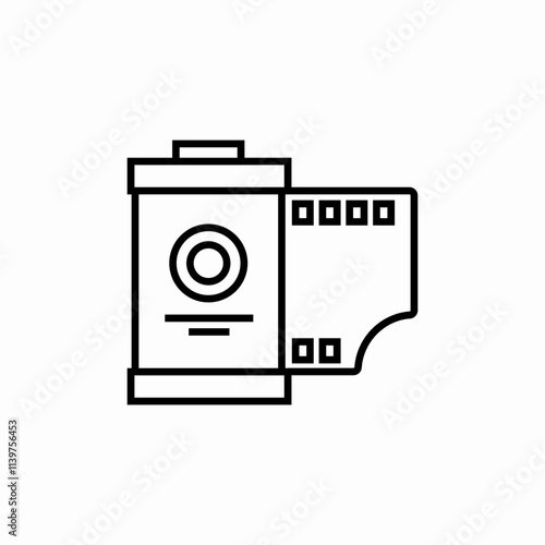 photo camera film icon sign vector